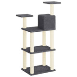 Cat Tree with Sisal Scratching Posts Dark Grey 118.5 cm 171429