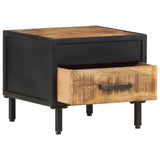 Bedside Cabinet 40x40x35 cm Rough Mango Wood 288472