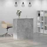 Reception Desk Concrete Grey 100x50x103.5 cm Engineered Wood 3324163