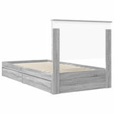 Storage Bed Grey Sonoma 100 x 200 cm Engineered Wood 3411241