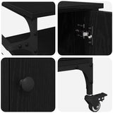 Kitchen Trolley Black Oak 87.5 x 39 x 84.5 cm Engineered Wood 871665