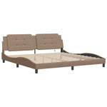 Bed Frame with LED without Mattress "Zadar" Cappuccino 200x200 cm 3214135