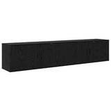 Wall-mounted TV Cabinet Set 2 pcs Black Oak 100 x 34.5 x 40 cm 3415605