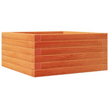 Garden Planter Wax Brown 50x50x23 cm Solid Wood Pine 847185