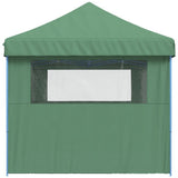 ZNTS Foldable Party Tent Pop-Up with 3 Sidewalls Green 4004944