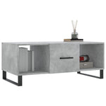 ZNTS Coffee Table Concrete Grey 102x50x40 cm Engineered Wood 829328