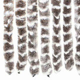 Fly Curtain Taupe and White 100x200 cm Chenille 377405