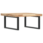 Basin Shelf Wall Mounted Steel and Solid Wood Acacia 3302877