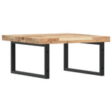 Basin Shelf Wall Mounted Steel and Solid Wood Acacia 3302877