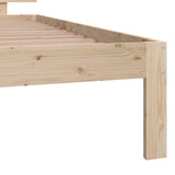 Bed Frame without Mattress Solid Wood Pine 100x200cm 810485