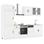 ZNTS 8 Piece Kitchen Cabinet Set Kalmar White Engineered Wood 3314801