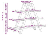 Folding Rack Brown 79.5 x 35 x 112 cm Solid Reclaim Wood 42012404