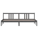 Bed Frame without Mattress Grey Solid Wood 200x200 cm 814906