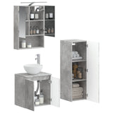 Bathroom Furniture Set 4 pcs Concrete Grey 3407418