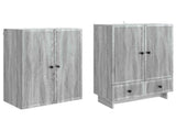 Cabinet Set 2 pcs Grey Sonoma 66 x 34.5 x 95 cm Engineered Wood 3416355