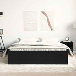 Bed Frame without Mattress Black Oak 160x200 cm Engineered Wood 3329334