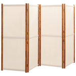 4-Panel Room Divider Cream White 280x180 cm 319184