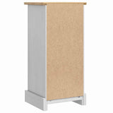 Bedside Table Corona White 35 x 32.5 x 74 cm Solid Pine Wood 42021185