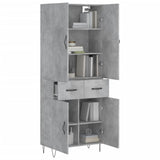 Highboard Concrete Grey 69.5x34x180 cm Engineered Wood 3198181