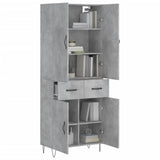 Highboard Concrete Grey 69.5x34x180 cm Engineered Wood 3198181