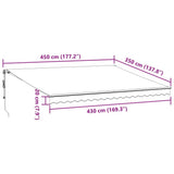 Retractable Awning Anthracite and white 3215797