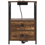 Bedside Cabinet Smoked Oak 40 x 31 x 60 cm Engineered Wood 859564