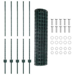 Fence with Posts Green 1.2 x 10 m Steel 3335976