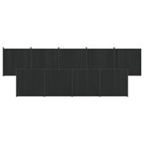 Fence Panel 9 pcs WPC and Aluminium Black 3429491