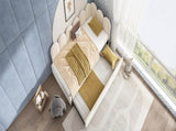 Upholstered Bed Daybed with Pull-Out Bed, 3FT Single Sofa Bed 90 x 190 cm, Guest Beds for Adults and N601P272133B