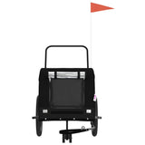 Pet Bike Trailer Black Oxford Fabric and Iron 94031