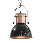 Ceiling Lamp Set of 2 Black and Copper Metal Medium 50868