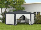 4M Hexagon Gazebo, Netting Party Tent, Patio Canopy Outdoor Event Shelter for Activities, Shade T3398P328502