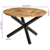 Dining Table 110x75 cm Solid Wood Rough Mango 358882