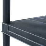 Storage Shelf Rack Black 125 kg 60x30x180 cm Plastic 45674