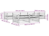 Outdoor Sofa Set 7 pcs Natural Solid Acacia Wood 3373599
