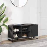 Shoe Bench Black 100x40x53.5 cm Engineered Wood and Metal 849214