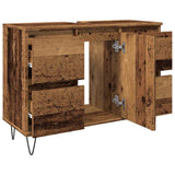 Bathroom Cabinet Old Wood 80x33x60 cm Engineered Wood 857235