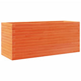 Garden Planter Wax Brown 110x40x45.5 cm Solid Wood Pine 847275