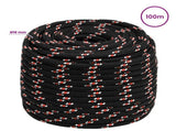 Multipurpose Utility Rope 16 mm 100 m Black and Red PP 3472847