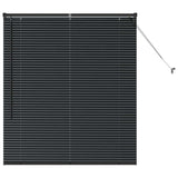 Venetian Blinds Height Adjustable Black 130 x 120 cm Aluminium 42006126
