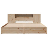 Bookcase Bed without Mattress 180x200cm Super King Solid Wood Pine 3322365