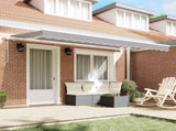 Retractable Awning Light Grey 400 x 200 cm Fabric 3329873