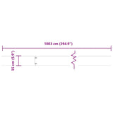 Lawn Edging 10 pcs 15 x 103 cm Steel Black 860142