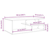 ZNTS Coffee Table Brown Oak 102x55x35 cm Engineered Wood 848016