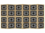 Room Divider 6 Panels Brown and Black Solid Wood Paulownia 358810
