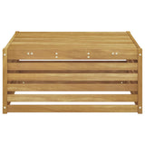 Outdoor Table Solid Acacia Wood White 79 x 79 x 37 cm 901560