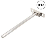 Floating Shelf Brackets 12pcs Invisible 12x200 mm Carbon Steel 4012404