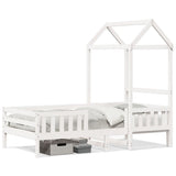 Bed Frame with Roof without Mattress White 100x200 cm 3282157