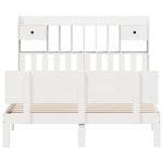 ZNTS Bookcase Bed without Mattress White 160x200cm Solid Wood Pine 3322697