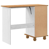 Writing Desk ASKIM White 95 x 40 x 75 cm Solid Pine Wood 4105450